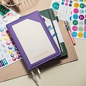 お買い得  事務用品-週間プランナー 月間プランナー ドットマトリックス チェック柄 自己規律 バインディング ノートブック プランナー ノートブック 効率 マニュアル 1 個 a5
