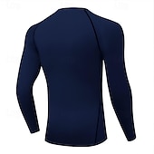 voordelige Hardloop T-shirts en Tanktops-Voor heren Compressieshirt Atletisch shirt Gymshirt Fitnessshirt Lange mouw T-shirt Casual Sportkleding Ademend Sneldrogend Zacht Fitness Sportschooltraining Hardlopen Sportkleding Sportkleding Zwart