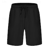 baratos Shorts de moletom-Homens Shorts de moletom Calção Shorts de verão Bolsos Com Cordão Cintura elástica Tecido Conforto Curto Esportes Diário Para Noite Moda Casual Preto Cinzento Micro-Elástica