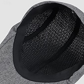 billiga Huvudbonader för herrar-Herr Platt mössa Basker Ascot hatt Newsboy hatt Svart Vit linne Mode Ledigt Brittisk Gata Dagligen Slät Justerbara Andningsfunktion