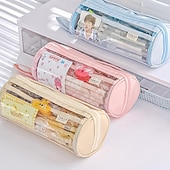 cheap Pencil Cases &amp; Holders-New Transparent Pen Bag Creative Simple Multi-functional Primary and Secondary School Students Stationery Pencil Case Large Capacity Pencil Case