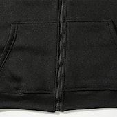 abordables sudaderas basicas hombre-Hombre Sudadera con capucha y cremallera completa Sudadera con cremallera Negro Blanco Gris Claro Gris Oscuro Con Capucha Plano Cerrar Bolsillo Deporte Diario Festivos Poliéster Ropa de calle Básico