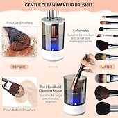 abordables appareils électroménagers-Nettoyeur de pinceaux de maquillage électrique Machine de nettoyage de pinceaux de maquillage Nettoyeur de pinceaux de maquillage Convient à toutes les tailles de pinceaux de maquillage