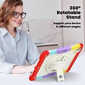 cheap iPad case-Tablet Case Cover For Apple iPad Air 11&quot;(2024) iPad Air 13&quot;(2024) iPad Pro 11&quot;(2024) iPad Pro 13&quot;(2024) Portable Handle Pencil Holder Camouflage Armor PC Silicone