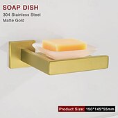 お買い得  バスルームオーガナイザー-バスルームハードウェアアクセサリー ステンレススチール 壁取り付け式 ブラッシュニッケル タオルバー ハンドタオルホルダー トイレットペーパーホルダー ローブタオルフック コートフック タオルバー (ゴールド)