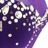 halpa Taitoluistelupuvut-Taitoluistelupuku Naisten Tyttöjen Luistimet Hameet Purppura Tilkkutäkki Peukalonreikä Silmukka Erittäin elastinen Kouluts Kilpailu Luisteluasu Klassinen Pitkähihainen Luistelu Taitoluistelu