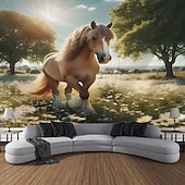 levne zvířecí tapisérie-zvíře kůň pláž závěsný gobelín nástěnné umění velký gobelín nástěnná malba výzdoba fotografie pozadí přikrývka opona domácí ložnice dekorace obývacího pokoje