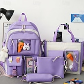 economico Borse per libri-zaini cartoon per zaini scolastici set con tote bag borsa a tracolla astuccio zaino per ragazze regali per il ritorno a scuola