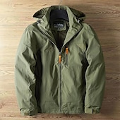 abordables Softshell, polares y chaquetas de montaña-Hombre Chaqueta Softshell Chaqueta para senderismo Al aire libre Resistente al Viento Resistente al Agua Sudadera Chaqueta cortavientos Camping / Senderismo / Espeleología Viaje Negro Verde Ejército