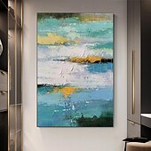 billiga Abstrakta målningar-oljemålning handgjorda handmålade väggkonst abstrakt canvas målning heminredning dekor sträckt ram redo att hänga