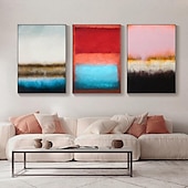 abordables Peintures Abstraites-décoration murale sur toile de Mark Rothko, fait à la main, art mural abstrait peint à la main de Mark Rothko, reproduction de peinture à l&#039;huile de Rothko, peinture minimaliste, décoration