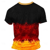 billige Ghost&amp;amp;Skull-Herre Oktoberfest øl Tysk flagg T skjorte Henly-skjorte Kortermet 3D-utskrift Designer Retro / vintage Avslappet Daglig Gate Sommer Vår Svart Henley Henley T-skjorte