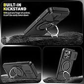 cheap iPhone Cases-Phone Case For iPhone 16 Pro Max Plus iPhone 15 14 Pro Max Plus iPhone 13 12 11 Pro Max Back Cover Ring Holder Shockproof PC