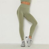 levne Legíny a legíny na jógu-Dámské Kalhoty na jógu Legíny na jógu Elastický pas Vysoký pas Jóga Cvičení v tělocvičně Pilates Cyklistické kalhoty Tmavě šedá melounová červená Armádní zelená Sportovní Sportovní oděvy Elastické