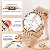 abordables Pulseras inteligentes-696 CF33 Reloj inteligente 1.27 pulgada Pulsera inteligente Bluetooth Podómetro Recordatorio de Llamadas Seguimiento del Sueño Compatible con Android iOS Mujer Llamadas con Manos Libres Recordatorio