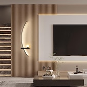 olcso Beltéri falilámpák-led beltéri fali lámpák 3 színű fényforrás fekete modern fém lineáris falra szerelhető lámpa 20w nappaliba hálószoba veranda előszoba fürdőszoba éjjeli 110-240v