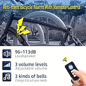 お買い得  盗難防止アラームシステム-リモコン付き防水ワイヤレス自転車アラーム電動バイク &amp;振動センサー付きカーセキュリティ盗難防止システム &amp;紛失リマインダー 113db