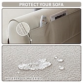 abordables Housse de canapé-Housse de coussin de siège de canapé antidérapante en chenille hydrofuge - tissu durable et luxueux - protège contre les déversements et les taches - support antidérapant pour un ajustement sûr - améliore et revitalise votre canapé