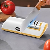 cheap Kitchen Appliances-Knife Sharpener Professional 2-Stage Electric Knife Sharpener Quick Sharpening and Polishing Function for Kitchen Knives