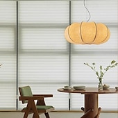 billige Øylys-led pendellys 3-farget lyskilde 50/60cm 1-lys wabi-sabi silke kreativ gresskar silke lysekrone japansk hjem dekorative hengende lamper e26/e27 soverom stue spisestue 85-265v