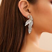 abordables Boucles d&#039;oreilles-Femme Boucles d&#039;oreille Clou Géométrique Forme de Feuille Précieux Gros Fantaisie Des boucles d&#039;oreilles Bijoux Argent / Doré Pour Mariage Soirée du quotidien 1 paire