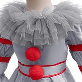 levne Dětské kostýmy-To Klaun Pennywise Karnevalový kostým Šaty Kostým Dětské Dívčí Strašidelný kostým Výkon Karneval Jednoduchý karnevalový kostým