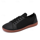economico Sneakers da uomo-scarpe casual da uomo a piedi nudi – sneakers bianche leggere e traspiranti con lacci per camminare, viaggiare e il comfort quotidiano