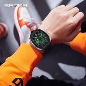 cheap Digital Watches-SANDA Men Digital Watch Outdoor Sports Fashion Wristwatch Luminous Stopwatch Alarm Clock Countdown Silicone Gel Watch