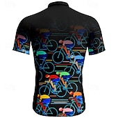  Homens Camisa para Ciclismo Gráfico Manga Curta Moto Camiseta Camisa / Roupas Para Esporte com 3 bolsos traseiros Ciclismo de Montanha Secagem Rápida Design Anatômico Capilaridade Respirável Esportes