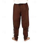 levne Spodní části-Retro Středověké Renesanční Pirátské kalhoty Ren Faire Keltský rytíř Ranger Pevná barva Pánské Pirát Fantazie předvečer Všech svatých Karneval Plesová maškaráda Výkon LARP Ren Faire Dospělé Kalhoty