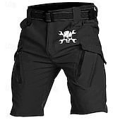 baratos bermuda cargo estampada masculina-Homens Estampas Abstratas Bermuda Cargo Shorts de trabalho Cintura Média Roupa de rua Inovador Casual Diário Para Noite Com Cordão Bolsos laterais Cintura elástica Designer Roupa