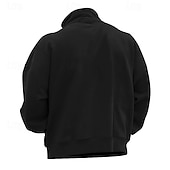 economico Felpe di base-Per uomo Maglia Felpa con zip corta Aalbicocca Nero Bianco Vino Rosso Mezza zip Semplice Sport &amp; Outdoor Quotidiano Ferie Poliestere Streetwear Essenziale Casual Autunno &amp; Inverno Abbigliamento Felpe