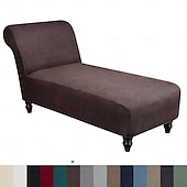 abordables Funda de sofá-Funda para chaise lounge sin brazos, funda elástica para sillón chaise longue, funda suave para sofá reclinable, protector de muebles para mascotas para dormitorio interior