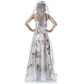 levne Zombie-Zombie Duch nevěsta Cosplay kostým Kostým na Večírek Maškarní Dospělé Dámské Úbory cosplay Výkon Párty předvečer Všech svatých Plesová maškaráda Mardi Gras Jednoduchý karnevalový kostým