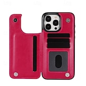 economico Cover per iPhone-telefono Custodia Per iPhone16 iPhone 15 Pro Max Plus iPhone 14 13 12 11 Pro Max Plus Mini SE Per retro Con supporto A calamita Slot per schede Retrò TPU pelle sintetica