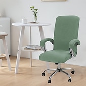 abordables Funda de silla-Fundas para sillas de oficina, funda elástica resistente al agua para silla de computadora con cremallera duradera, ajuste universal, silla con respaldo alto de estilo moderno y simplista