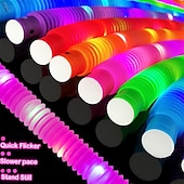economico favore di partito-tubi pop luminosi per bambini bastoncini luminosi bomboniere per bambini braccialetti elastici con led al neon collane accessori per bambini campo da viaggio campeggio giocattoli divertenti regali per