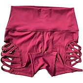 ieftine Pantaloni scurți și bicicliști de yoga-Pentru femei Pantaloni Sport de Sală Pantaloni scurți de yoga Pantaloni scurți de antrenament Eliminat Talie Înaltă Yoga Gimnastică antrenament Pilates Pantaloni scurți Negru Vișiniu Albastru Închis