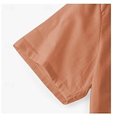 abordables Tenue d&amp;#39;affaires décontractée-Homme Chemise en lin Chemise à col chinois Chemise à col mao Chemise d&#039;été Chemise de Plage Couleur Unie Extérieur Vacances Noir Blanche bleu marine Marron Manche Courte Col montant Printemps