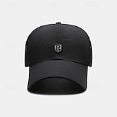preiswerte Baseballkappe für Herren-Herren Cap Basecap Sonnenhut Kappe Schwarz Weiß Polyester Modisch Brautkleider schlicht Strasse Täglich Glatt Einstellbar Sonnenschutz Atmungsaktiv