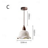 abordables Éclairages pour îlot-Lampe suspendue LED en bois de ciment, source de lumière 3 couleurs, 16/20/50/70 cm, 1/2/3 lumières, luminaire suspendu en béton industriel moderne et élégant, style wabi-sabi japonais, dôme en ciment