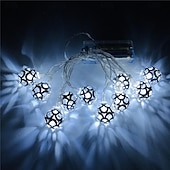 billige Batteridrevet-elegant bryllupsmottak fest led marokkansk mønster ball string lys, juledekorativt nattlys for julefestival, bryllup, fest og gårdsplass 1 stk.