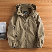 abordables Softshell, polares y chaquetas de montaña-Hombre Chaqueta Softshell Chaqueta para senderismo Al aire libre Bloque de color Resistente al Viento Resistente al Agua Sudadera Chaqueta cortavientos Camping / Senderismo / Espeleología Viaje Negro