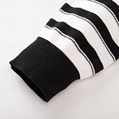 preiswerte Herrenpullover-Herren Pullover Strickpullover Gerippt Stricken Standard Strick Streifen Rundhalsausschnitt Modisch Basic Freizeitskleidung Verabredung Bekleidung Herbst Winter Schwarz Grün M L XL