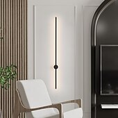 billiga Vägglampor för inomhusbelysning-led inomhusvägglampor 3-färgs ljuskälla 97cm 1st/2st 8w ip20 lång list modern nordisk rotationsvägglampa med linjärt rör för sovrumstrappa hall bakgrundsbelysning 110-240v
