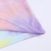 tanie Zestawy-Dla obu płci Dla chłopców Dla dziewczynek 3D Wzór tie-dye Dres sportowy Zestaw z kapturem Odzież treningowa Długi rękaw Wiosna Jesień Codzienny Wygoda Dzieci 4-12 lat Kaptur Na zewnątrz Urlop Sport