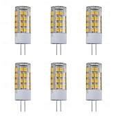 abordables Ampoules LED double broche-6 pièces g4 led bi-broches lumières 240lumens 5w 52led perles smd 2835 blanc chaud blanc 220v
