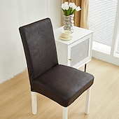 abordables Housse de chaise-Housse de chaise de salle à manger résistante à l&#039;eau pour salle à manger, cuisine, mariage, hôtel, banquet, restaurant - Housses de chaise élastiques anti-salissures, durables et faciles à nettoyer, parfaites