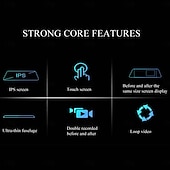 abordables DVR pour voiture-L1039 1080p Nouveau design / HD / avec caméra arrière DVR de voiture 170 Degrés Grand angle 3 pouce IPS Dash Cam avec Wi-Fi / Vision nocturne / G-Sensor 4 LED infrarouge Enregistreur de voiture