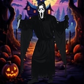 olcso Klasszikus horror-Sikoly Halál Szellem arc Szerepjáték Jelmezek Maszk Gyermek Felnőttek Férfi Női Fiú Borzalom Ijesztő jelmez Parti Színpad Mindszentek napja Farsang Mardi Gras Könnyű farsangi jelmez